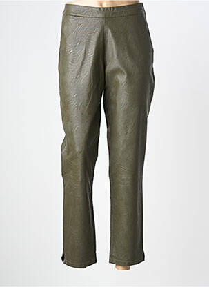 Pantalon droit taille élastique taille normale vert SIGNE NATURE femme