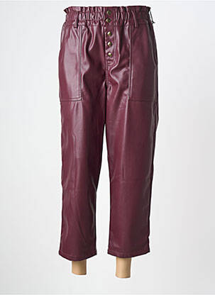 Pantalon 7/8 taille élastique taille normale violet HOD femme