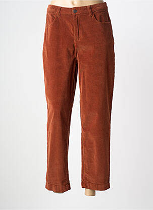 Pantalon droit stretch taille normale marron MKT STUDIO femme