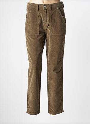 Pantalon droit stretch taille normale vert MKT STUDIO femme