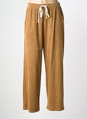 Pantalon large taille normale taille normale marron GRACE & MILA femme
