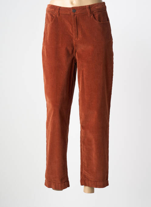Pantalon droit stretch taille normale marron MKT STUDIO femme