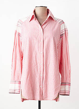Chemisier coupe droite manches longues rose HOD femme