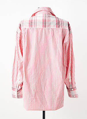 Chemisier coupe droite manches longues rose HOD femme