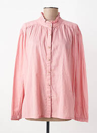 Chemisier coupe droite manches longues rose ANGE femme