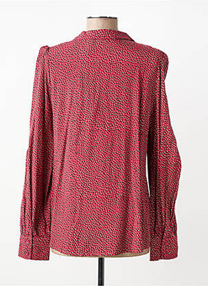 Chemisier imprimé fantaisie manches longues rouge LAURA JO femme