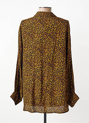 Chemisier coupe droite manches longues marron HOD femme