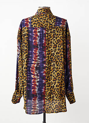 Chemisier tissage crêpe manches longues violet HOD femme