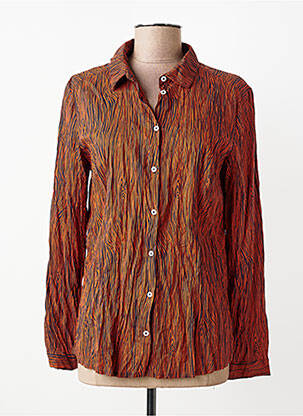 Chemisier coupe cintrée manches longues orange NICE THINGS femme