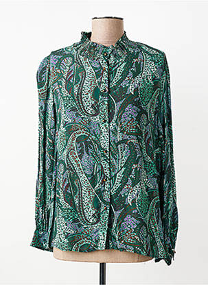 Chemisier tissage crêpe manches longues vert GERARD DAREL femme