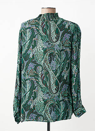 Chemisier tissage crêpe manches longues vert GERARD DAREL femme