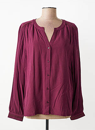 Chemisier coupe droite manches longues violet STREET ONE femme