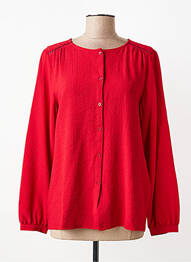 Chemisier tissage crêpe manches longues rouge STREET ONE femme