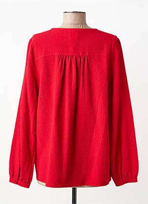 Chemisier tissage crêpe manches longues rouge STREET ONE femme