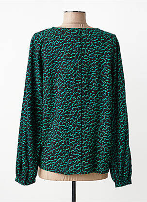 Blouse imprimé fantaisie manches longues vert ICHI femme