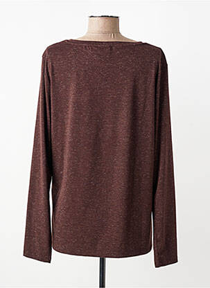 T-shirt manches longues manches longues marron ICHI femme