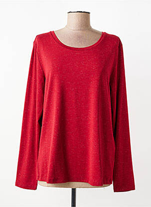 T-shirt manches longues manches longues rouge ICHI femme