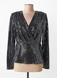 Top stretch manches longues noir ICHI femme