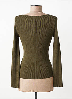 Pull coupe cintrée manches longues vert PAKO LITTO femme