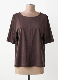 T-shirt coupe droite manches courtes marron STREET ONE femme