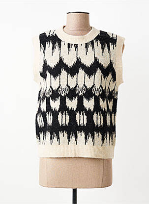 Pull stretch manches courtes noir MKT STUDIO femme