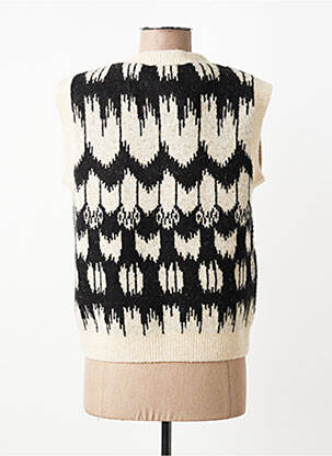 Pull coupe droite manches courtes noir MKT STUDIO femme