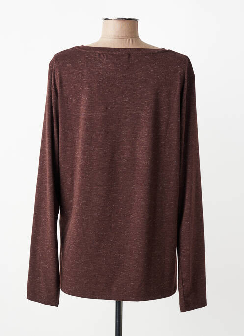 T-shirt manches longues manches longues marron ICHI femme
