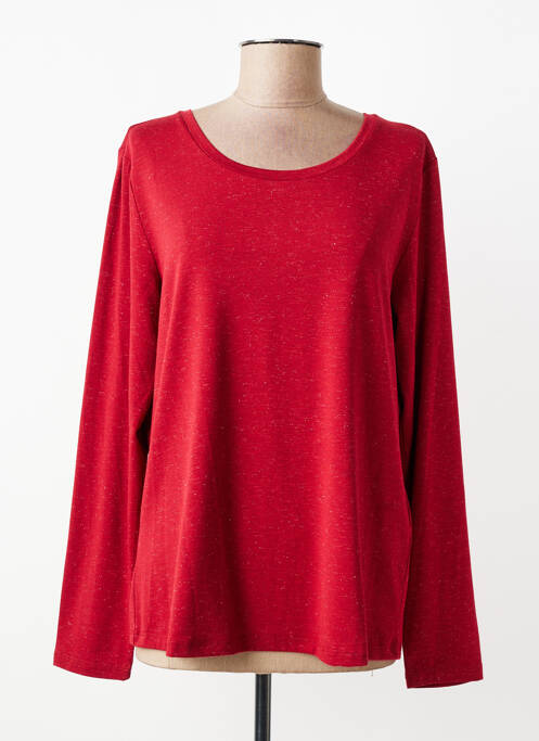T-shirt manches longues manches longues rouge ICHI femme