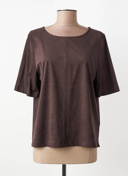 T-shirt coupe droite manches courtes marron STREET ONE femme