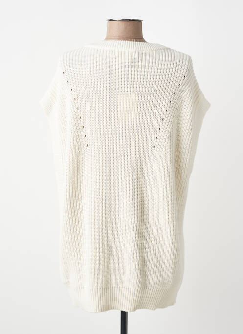 Pull col v manches courtes blanc WHITE STUFF femme