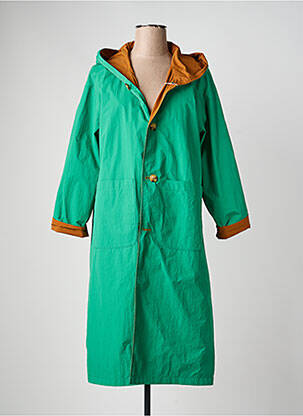 Imperméable manches longues a capuche vert NICE THINGS femme