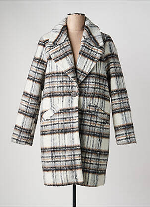 Manteau long coupe droite sans capuche gris VILA femme