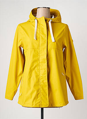Imperméable finition intérieure biaisée a capuche jaune TANTÄ femme
