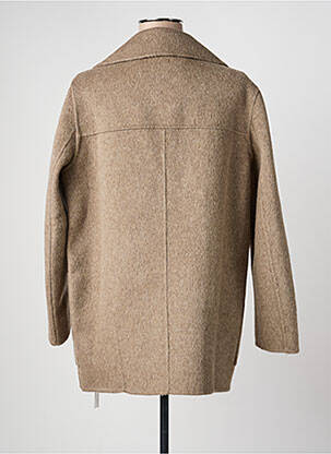 Manteau long coupe cintrée sans capuche marron STUDIO NORDIIC femme