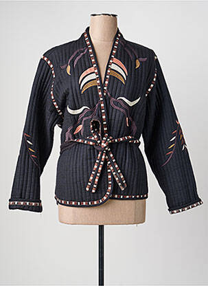 Veste kimono manches longues noir AN' GE femme