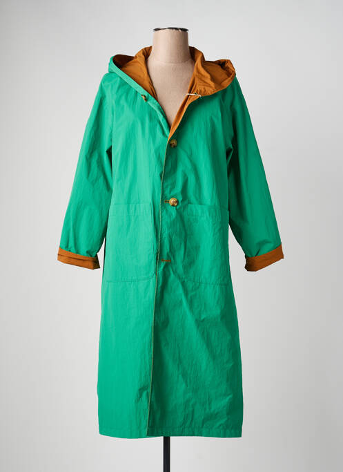 Imperméable manches longues a capuche vert NICE THINGS femme