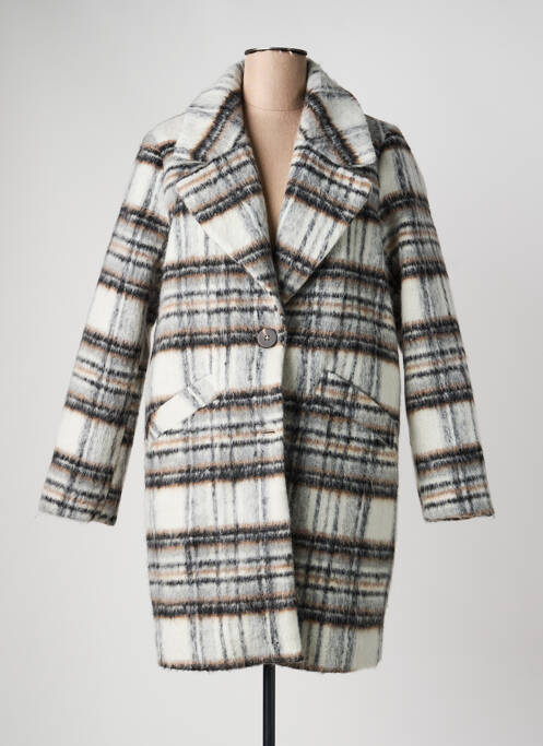 Manteau long coupe droite sans capuche gris VILA femme
