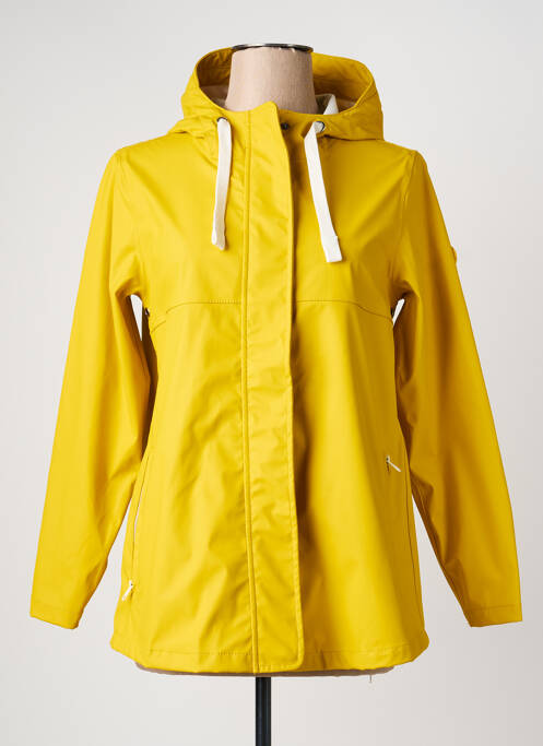 Imperméable finition intérieure biaisée a capuche jaune TANTÄ femme