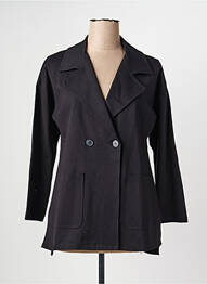 Veste casual col tailleur noir O'MER femme