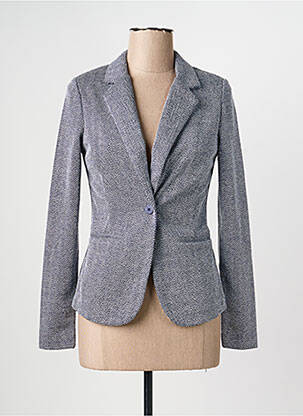 Blazer coupe cintrée bleu ICHI femme