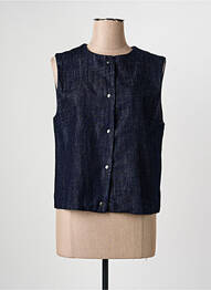 Gilet sans manche doublure bleu O'MER femme