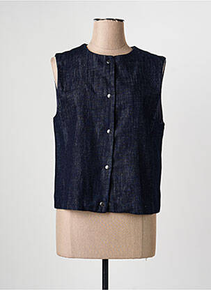 Gilet sans manche doublure bleu O'MER femme