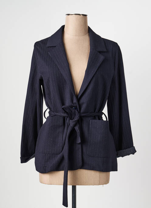 Veste casual col tailleur bleu LA FEE MARABOUTEE femme