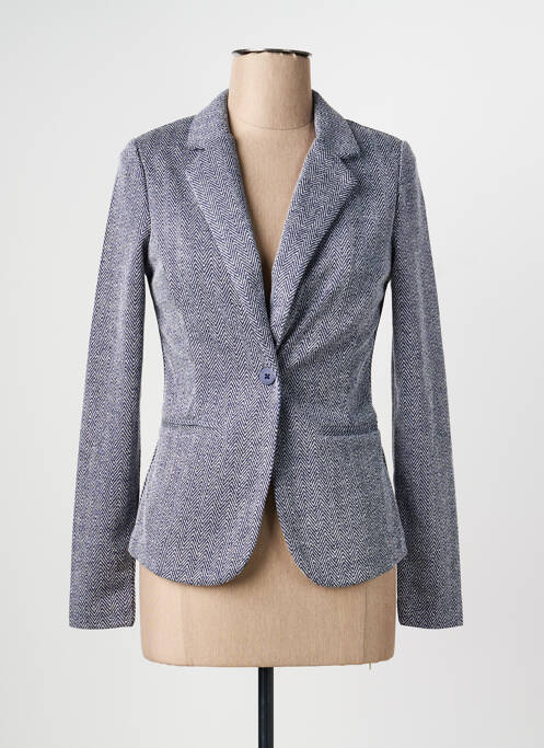 Blazer coupe cintrée bleu ICHI femme