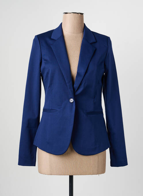 Blazer coupe cintrée bleu ICHI femme