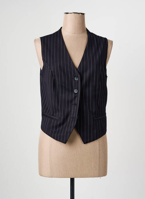 Gilet sans manche imprimé rayures bleu PAKO LITTO femme