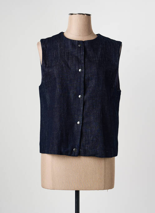 Gilet sans manche doublure bleu O'MER femme