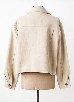 Veste casual coupe droite beige GRACE & MILA femme