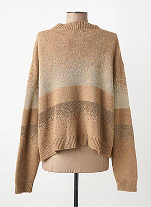 Gilet manches longues coupe cintrée marron PAKO LITTO femme