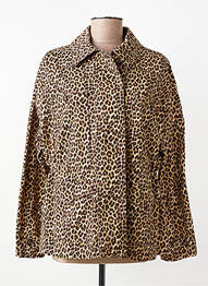 Veste casual coupe droite marron HOD femme